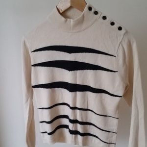 90s Silk Cashmere Printed Sweater